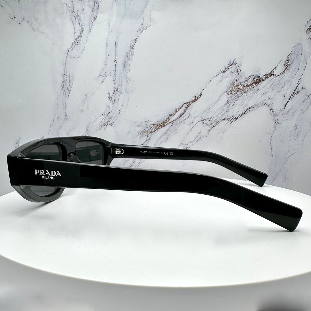 New PRADA Sunglasses Black Gray Lens 57-13-140 Authentic Prada - Picture 14 of 16